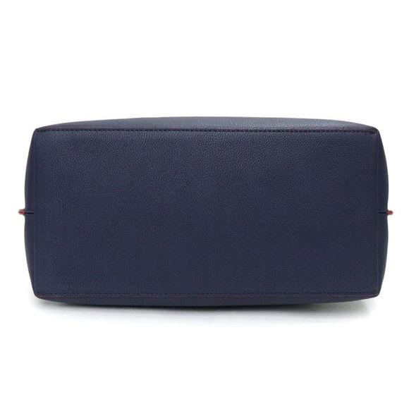 Louis Vuitton LockMe Go Tote Bag Grain Calf Leather Marine Rouge Navy - Picture 7 of 10